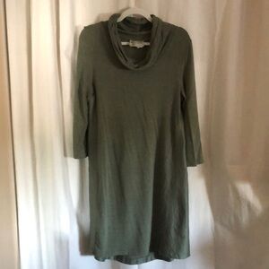Anthropologie Saturday Sunday Cowl Neck Sweater Dress Green Size M